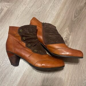 L'Artiste by Spring Step Belgard VINTAGE INSPIRED LEATHER BOOTS SZ 42